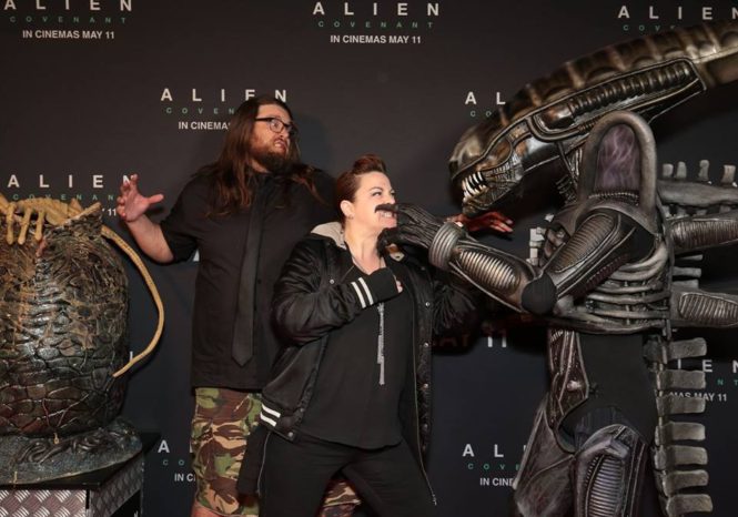 One Take Kate and Mr Leon Taylor meet a Xenomorph at the NZ Premiere of Alien Covenant | onetakekate.com