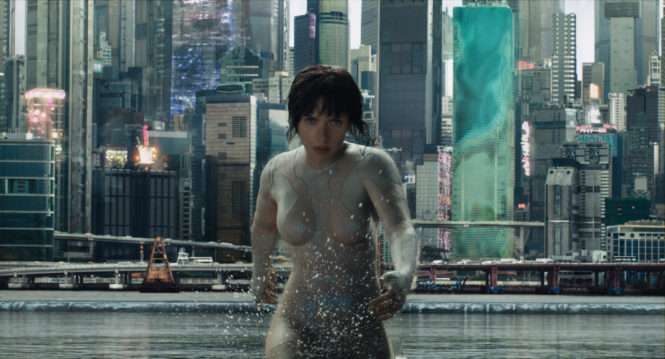 Scarlett Johansson plays The Major in Ghost in the Shell from Paramount Pictures and DreamWorks Pictures in theaters March 31, 2017. Original Image via comicbookmovie.com | onetakekate.com