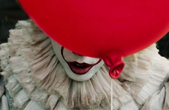 Bill Skarsgård as Pennywise the Clown in IT Image via Roadshow Films | IT movie | onetakekate.com